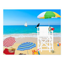 Tropical Beach Sand Lifeguard Tower