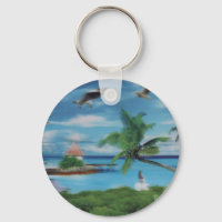 Tropical Beach Scene Art Print