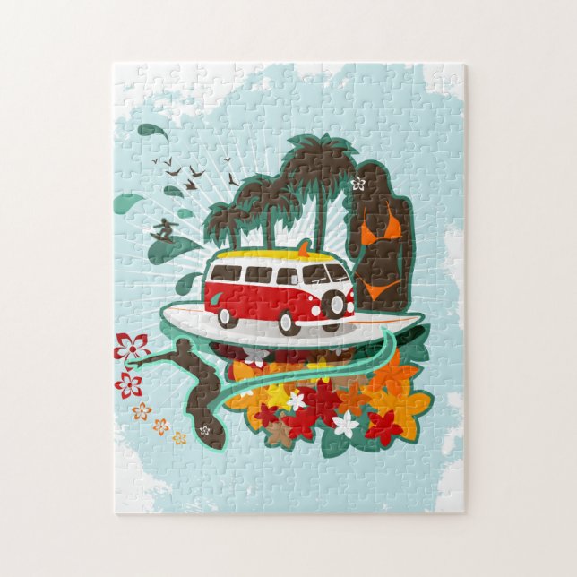 Tropical Beach Scene Jigsaw Puzzle (Vertical)
