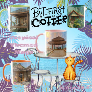 Tropical Beach Scene Mug