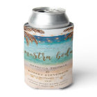 tropical beach scene nuestra boda invitation