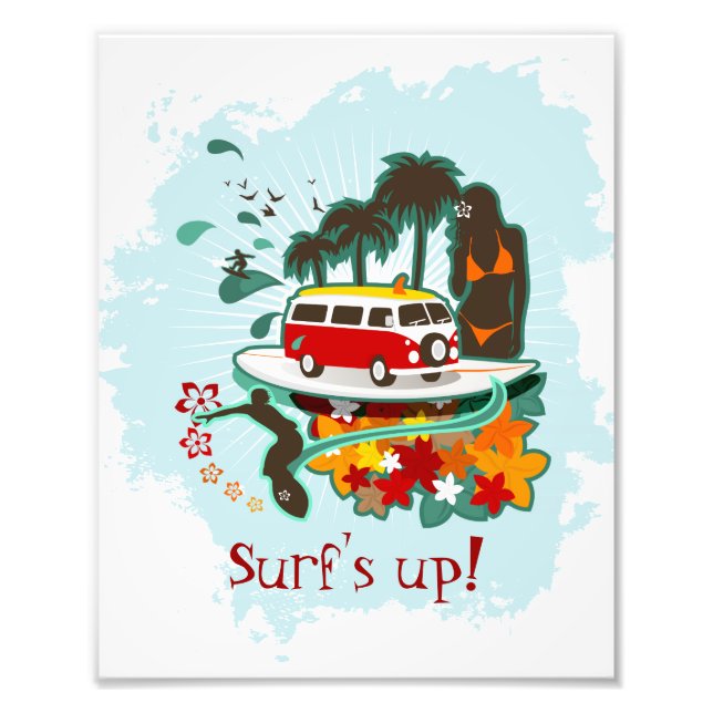 Tropical Beach Scene Photo Print (Front)