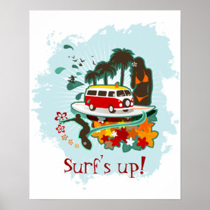 Tropical Beach Scene Poster