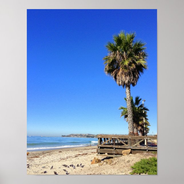Tropical Beach Scene Poster (Front)