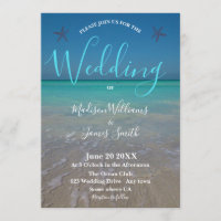 Tropical Beach Scene White Sands Modern Wedding