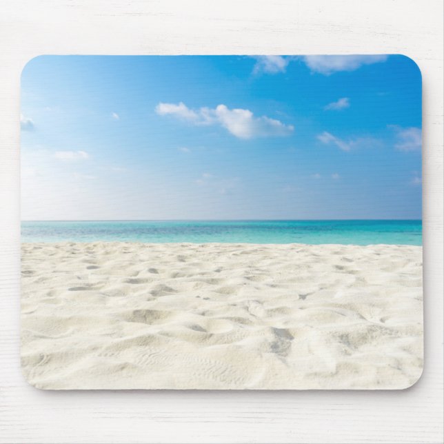 Tropical Beach Sea Sand Sky & Summer Day Mouse Pad (Front)