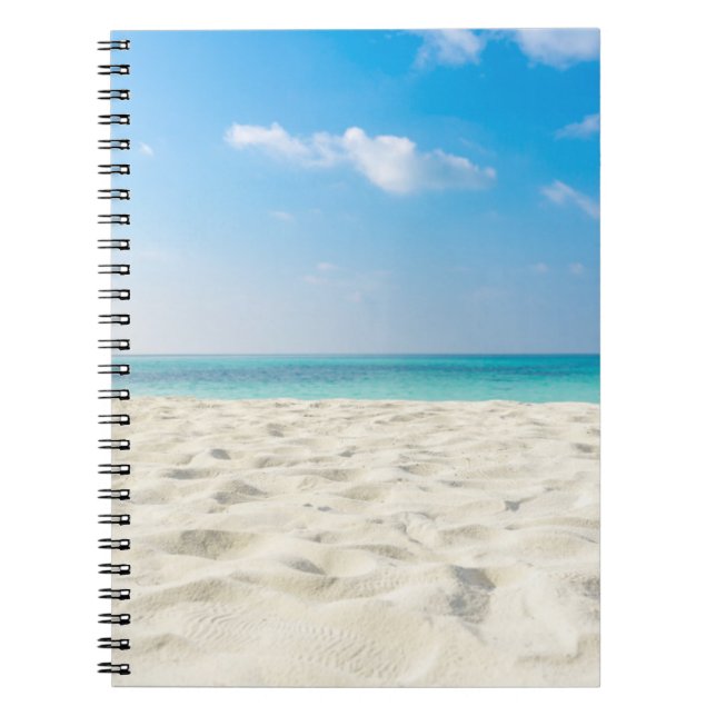 Tropical Beach Sea Sand Sky & Summer Day Notebook (Front)