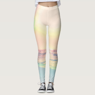 Tropical Beach Sea Sun Colourful Summer Leggings