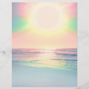 Tropical Beach Sea Sun Colourful Summer Letterhead