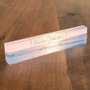 Tropical Beach Sea Sun Colourful Summer Nameplate