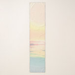 Tropical Beach Sea Sun Colourful Summer Scarf<br><div class="desc">This Beautiful Tropical Beach Holographic Sunset seascape photo print brings to your home decor a sense of a calm, relaxed summer holiday. Featuring an amazing sunset with iridescent rainbow colours over the sea, pink and green ocean calm waves, shining light blue and lavender gradient beach sand, and a light rainbow-coloured...</div>