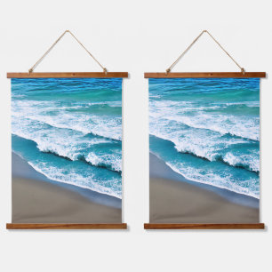Tropical Beach Sea Waves Hanging Tapestry