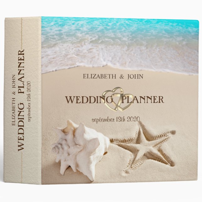 Tropical Beach,Seastar,Seashell Binder (Front/Spine)