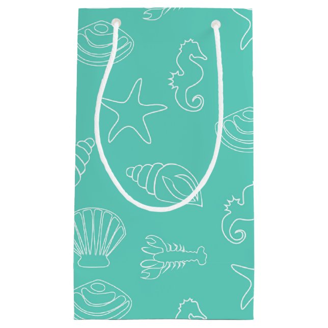 Tropical Beach Shell Favour Gift Bag (Front)