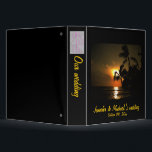 Tropical Beach Shoreline Wedding Binder<br><div class="desc">Wedding photo albums with a pretty tropical sunset viewThis is a lovely bridal album or honeymoon memory book with room on the spine to customize with a photo of the bride and groom.</div>