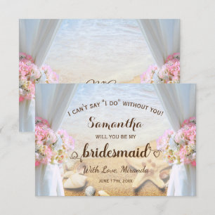 Tropical Beach Starfish Wedding Bridesmaid Invitation