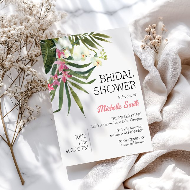 Tropical Beach Summer Bridal Shower Invitation (Creator Uploaded)