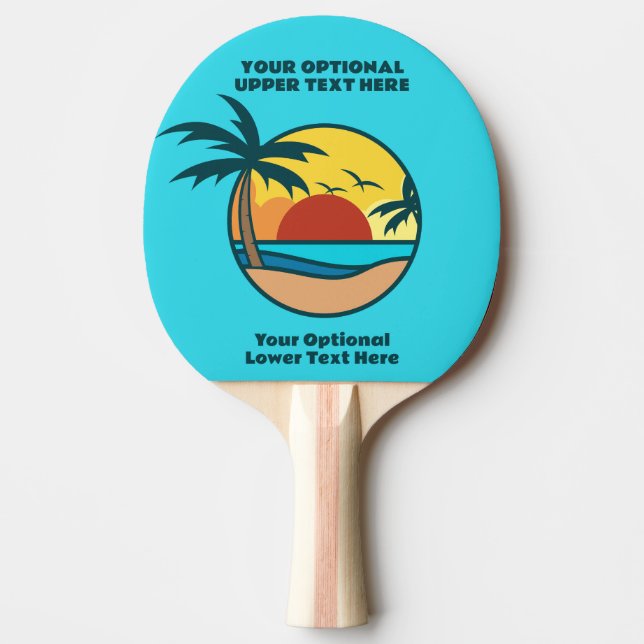 Tropical Beach Sunset Ping Pong Paddle (Front)