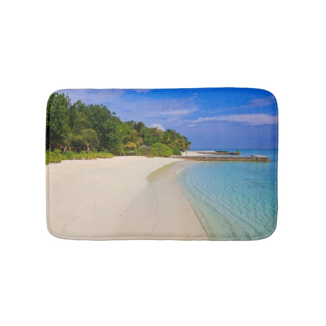 Tropical Beach Themed Bath Mat (Front)