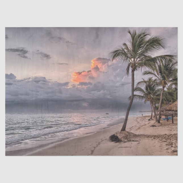 tropical beach tissue paper (Front)