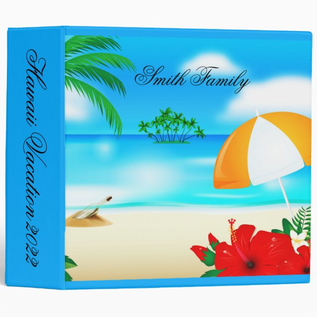 Tropical Beach Vacation Binder (Front/Spine)