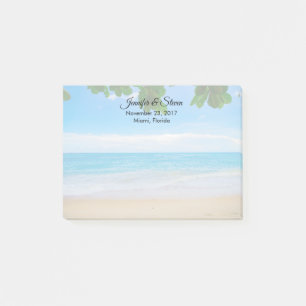 Tropical Beach Vacation Island Wedding Post-it Notes