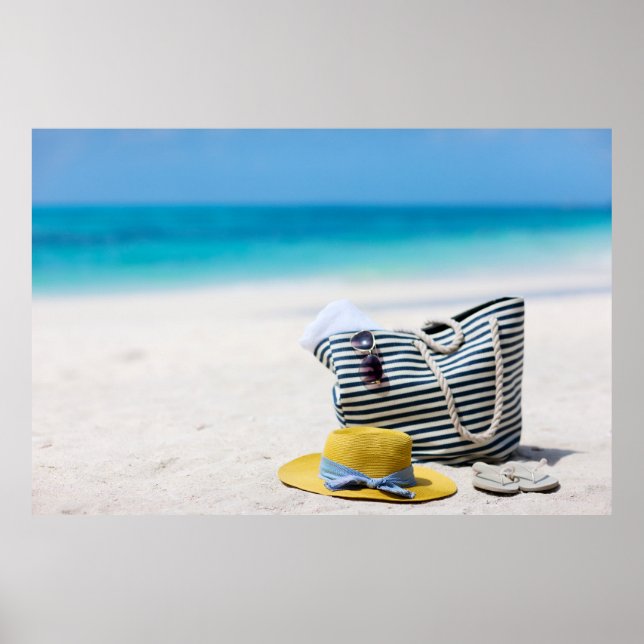 Tropical beach vacation poster (Front)