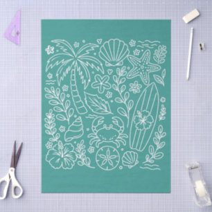 Tropical Beach Vibes Tissue Paper