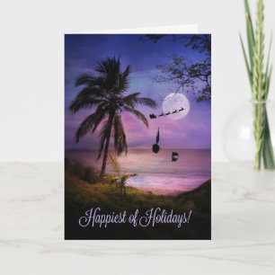 Tropical Beach Voile Bonne Carte Vacances