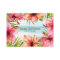 Tropical Beach Watercolor Hibiscus Flower & Palm