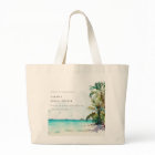 Tropical Beach Watercolor Palm Trees Bridal Shower