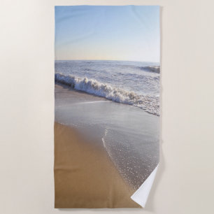 Tropical Beach Waves Beach Towel