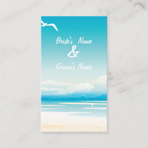 Tropical Beach Website Wedding Card