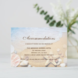 Tropical Beach Wedding Accommodations Card