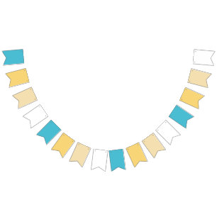 Tropical Beach Wedding coastal Bunting Flags