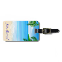 Tropical Beach Wedding Just Married