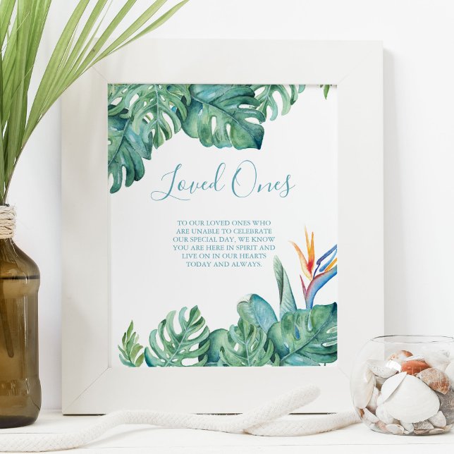 Tropical Beach Wedding Loved Ones Sign (Creator Uploaded)