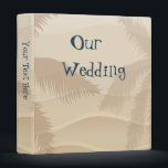 Tropical Beach Wedding Photo Album Binder<br><div class="desc">Tropical beach scene with sand dunes and palm trees in soft beige tones. This wedding photo album design also comes on many other stationery products to suit all your wedding set needs.</div>