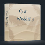 Tropical Beach Wedding Photo Album Binder<br><div class="desc">Tropical beach scene with sand dunes and palm trees in soft beige tones. This wedding photo album design also comes on many other stationery products to suit all your wedding set needs.</div>