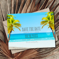 Tropical Beach Wedding Save the Date