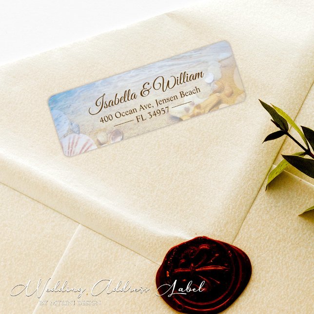 Tropical Beach Wedding Starfish Address (Creator Uploaded)