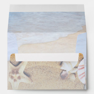 Tropical Beach Wedding Starfish Envelope