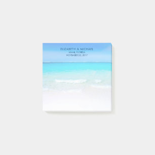 Tropical Beach with a Turquoise Sea Wedding Post-it Notes