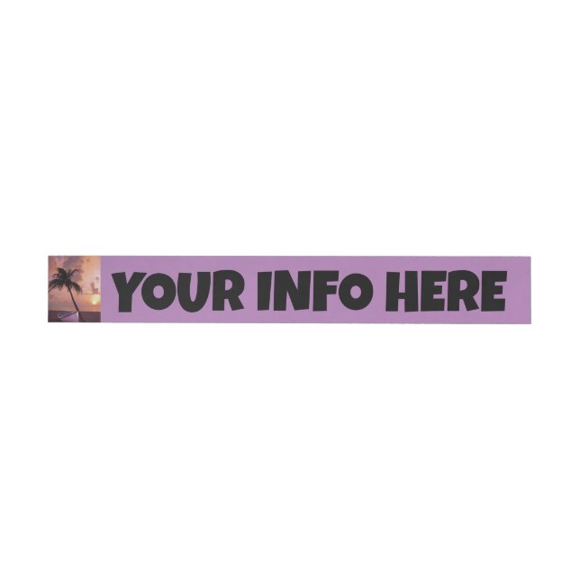 TROPICAL BEACH WRAP AROUND ADDRESS LABELS (Individual)