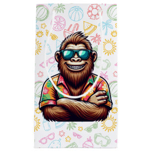 Tropical/beach yeti/bigfoot  small gift bag