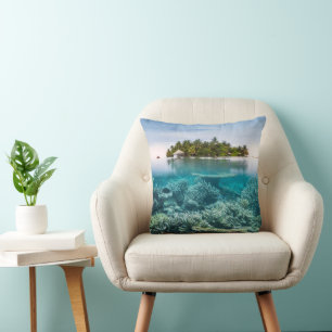 Tropical Beaches   Ari Atoll Maldives Throw Pillow