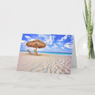 Tropical Beaches   Aruba Sandy Beach Card