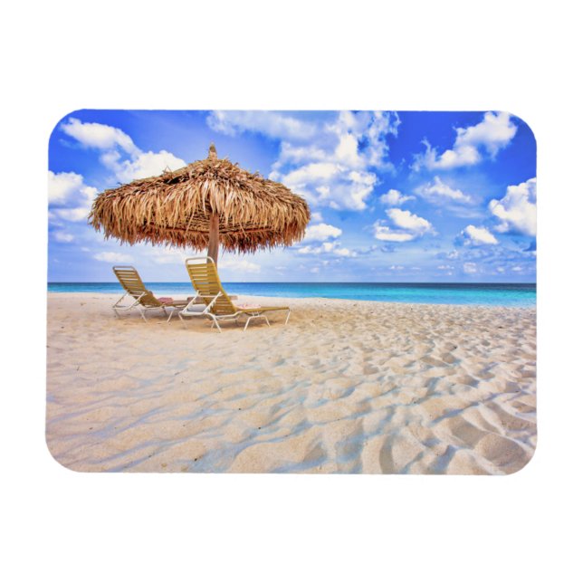 Tropical Beaches | Aruba Sandy Beach Magnet (Horizontal)