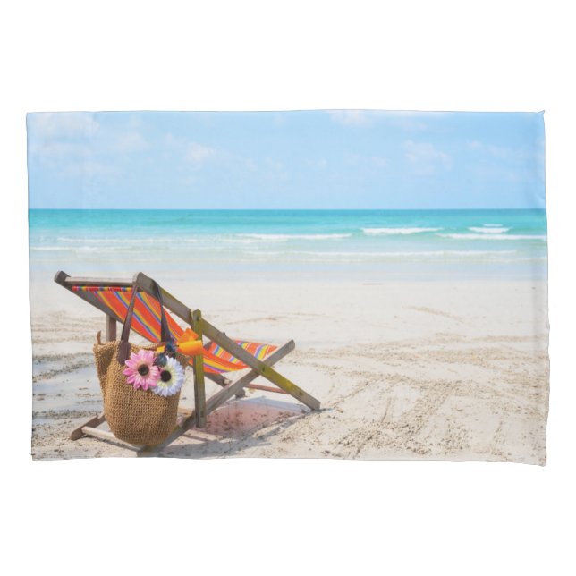 Tropical Beaches | Beach Chair on Sand Pillowcase (Front)