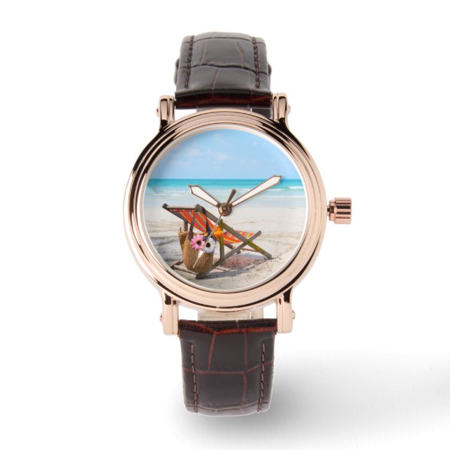 Tropical Beaches | Beach Chair on Sand Watch (Front)